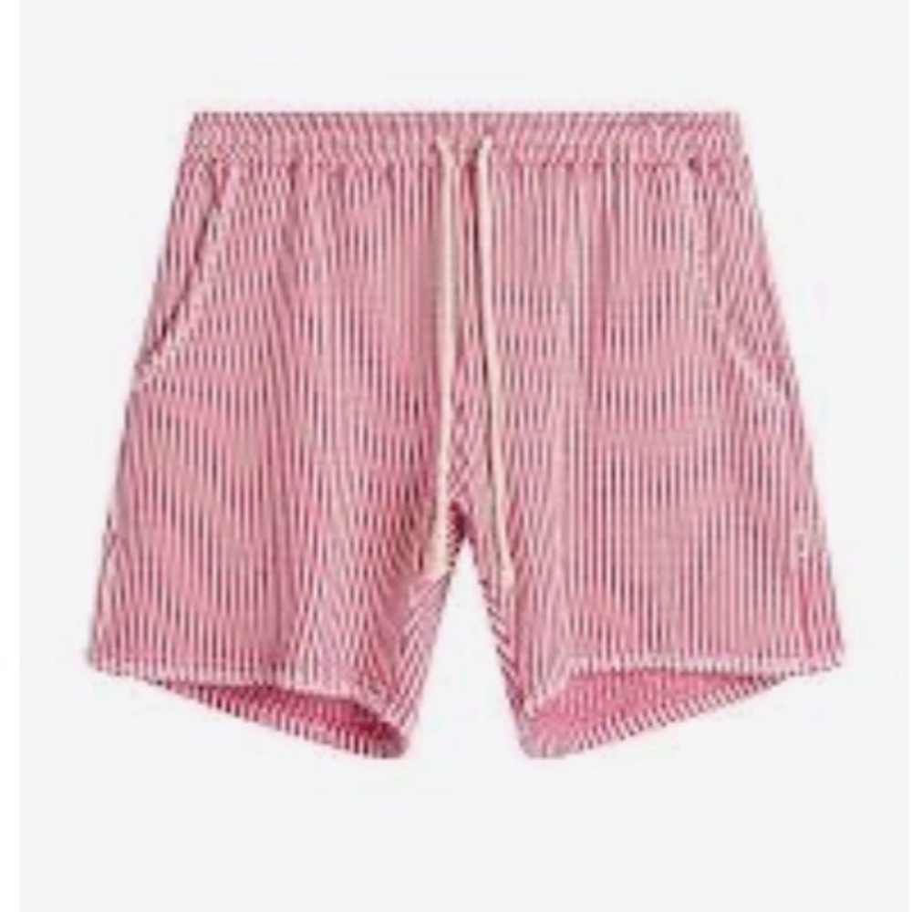 NWT Krost Striped Knit Shorts "Cactus Flower",pink/white drawstring size small